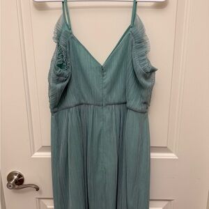 BCBGeneration Light Green Textured Party Dress
